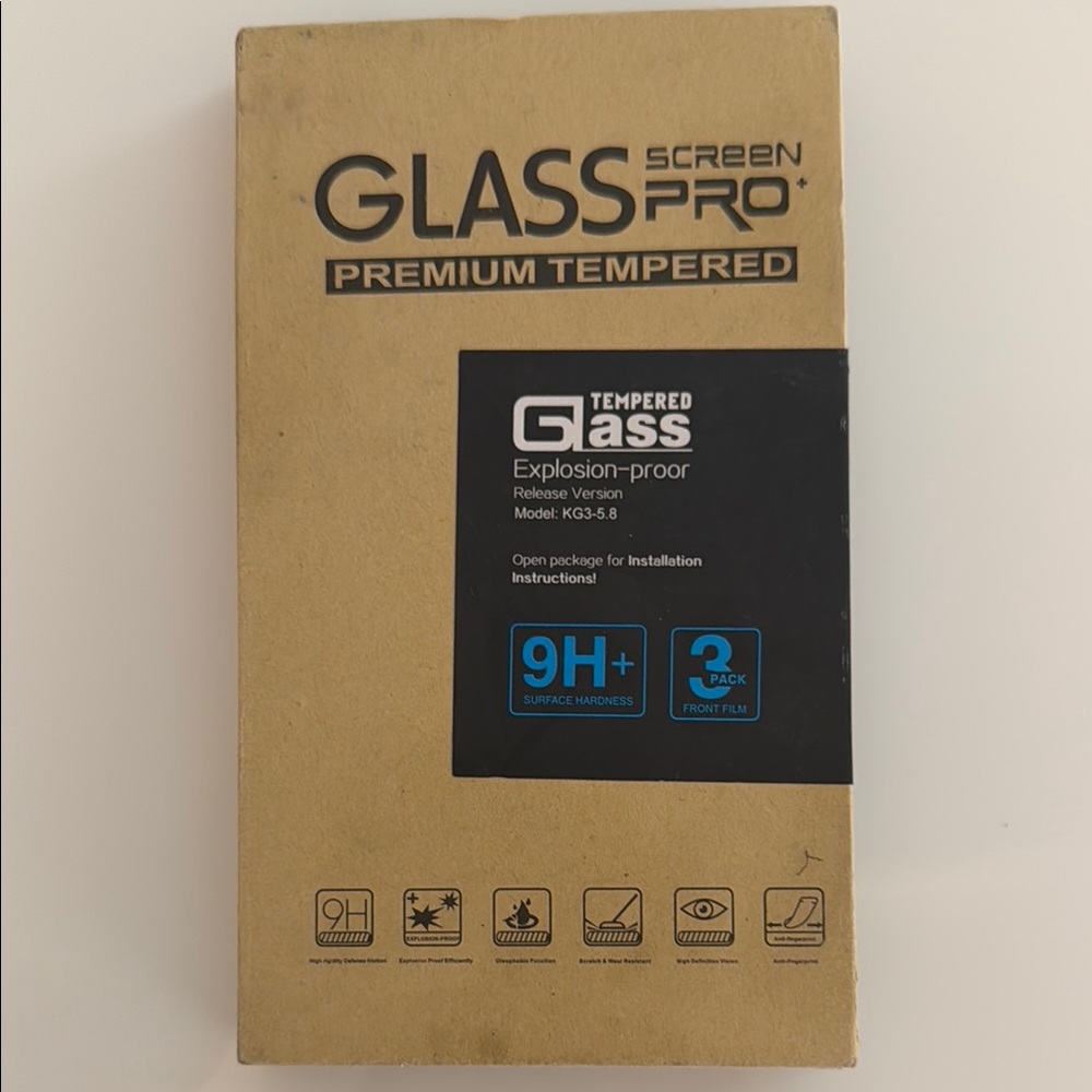Tempered Glass Screen Protector- 2 new screen protectors (1 was already used)
